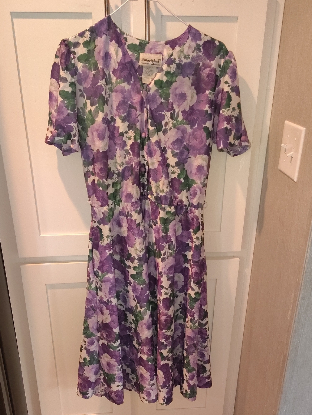 Anthony Richards Purple and Green Floral Dress